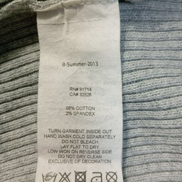 Armani Exchange Top Mens Hooded Knit Striped Shoulders Gray Sleeveless Size M - Picture 5 of 9